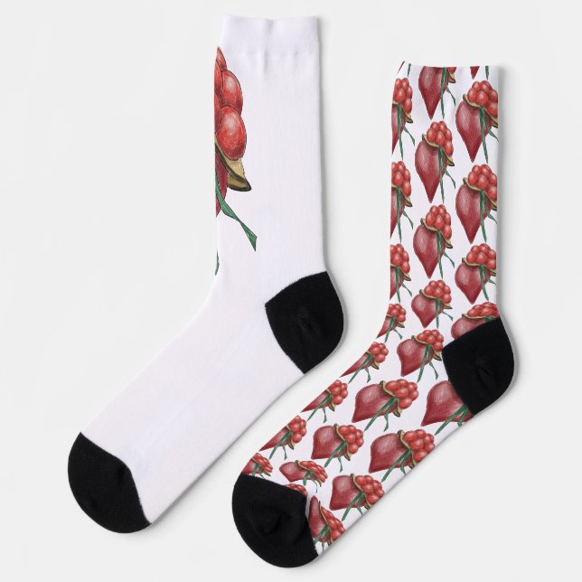 Black Forest Love Socks (Left)