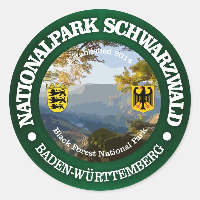Black Forest NP Classic Round Sticker (Front)