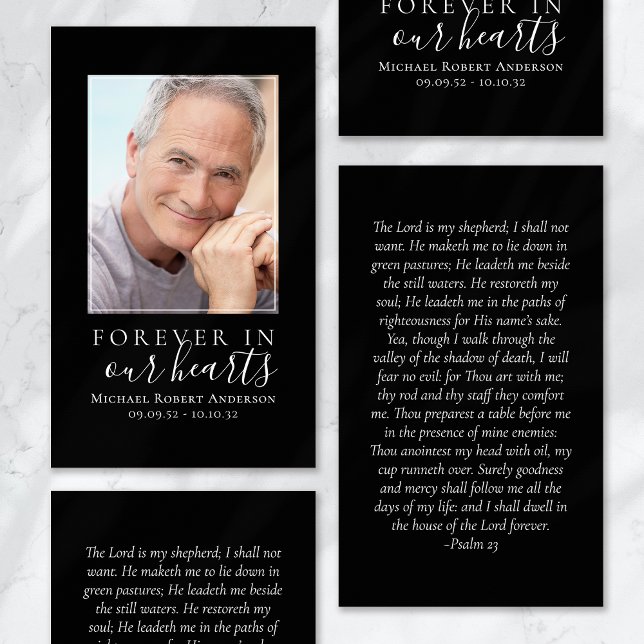 Black Forever in Our Hearts Memorial Card (Creator Uploaded)