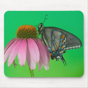 Black Form Of Eastern Tiger Swallowtail Mouse Mat