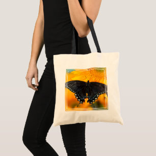 Black Form Of Eastern Tiger Tote Bag
