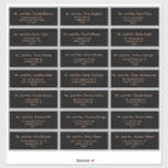 Black Formal Royal Wedding Guest Address Label<br><div class="desc">This black formal royal wedding guest address label is perfect for a rustic wedding. The design features a beautiful front in a black background to embellish your event.</div>