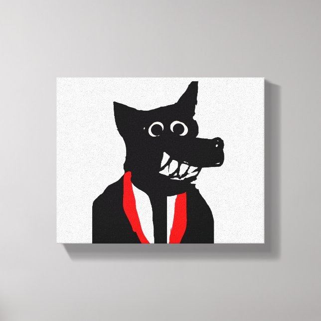Black Fox Canvas Print (Front)