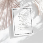 black frame elegant modern wedding  invitation<br><div class="desc">black and white wedding theme with an elegant frame. The text and colours can be personalised to match your wedding theme.</div>