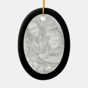 Black Frame Oval Ornament