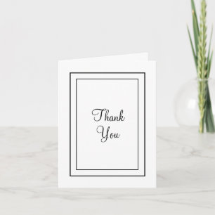 Black Frame Sympathy Thank You Card