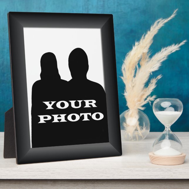 Black Frame Your Photo 8 x 10 Vertical Plaque (Side)