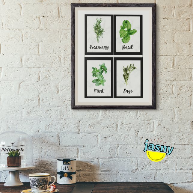 Black Framed Herbs Poster (Creator Uploaded)