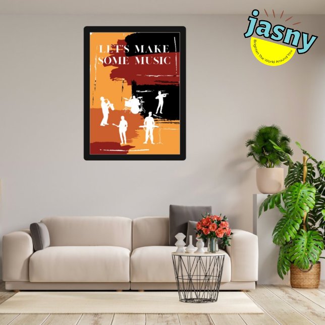 Black Framed Let’s Make Some Music Graphic Poster (Creator Uploaded)