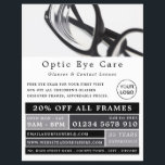 Black Frames, Optician, Technical Practitioner Flyer<br><div class="desc">Black Frames,  Optician,  Technical Practitioner Advertising Flyers By The Business Card Store.</div>