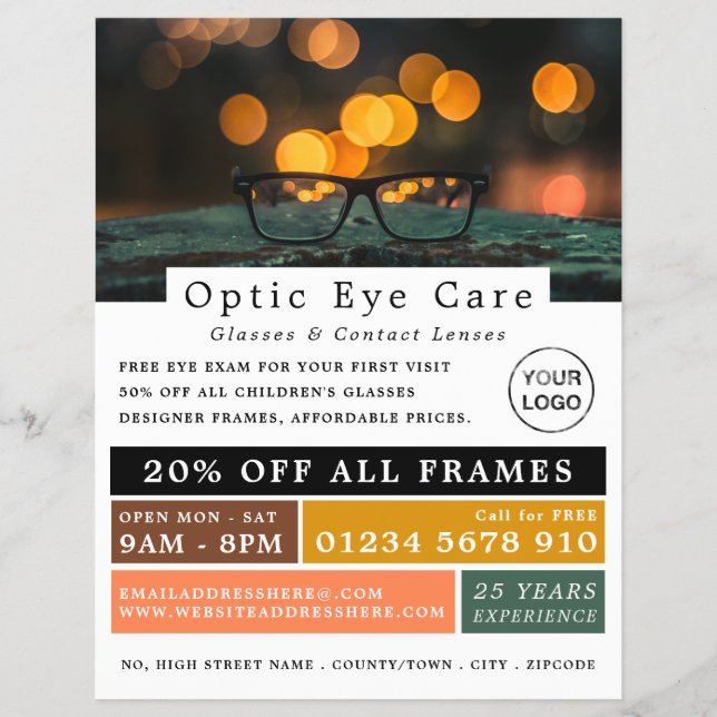 Black Frames, Optician, Technical Practitioner Flyer (Front)
