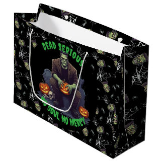 🖤 Black Frankenstein Halloween Gift Bag 💀🎃