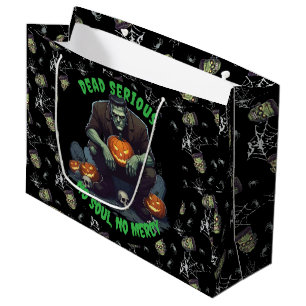🖤 Black Frankenstein Halloween Gift Bag 💀🎃