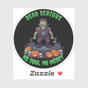 🖤 Black Frankenstein Halloween Sticker 💀🎃