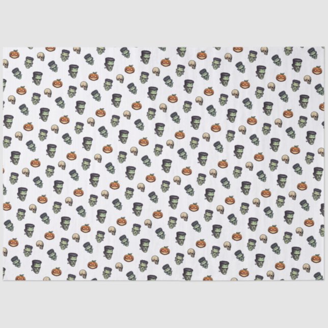 🖤 Black Frankenstein Tissue Paper 💀🎃 (Front)