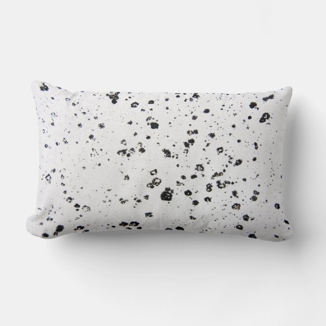 black freckles on white lumbar cushion (Front)