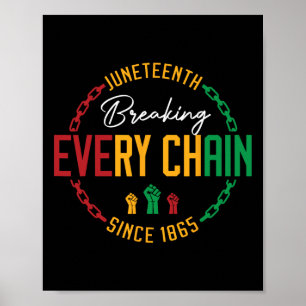 Black Freedom Day Juneteenth Breaking Every Chain Poster