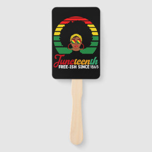 Black Freedom Free Ish Since 1865 Juneteenth  Hand Fan