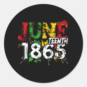Black Freedom Juneteenth 1865 Black Pride Women  Classic Round Sticker