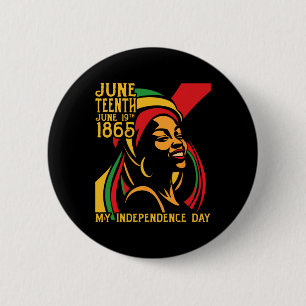 Black Freedom Juneteenth 1865 My Independence Day 6 Cm Round Badge