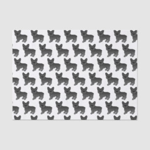 Black French Bulldog Cute Cartoon Dog Pattern Tissue Paper