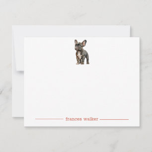 Black French Bulldog Personalised Note Cards