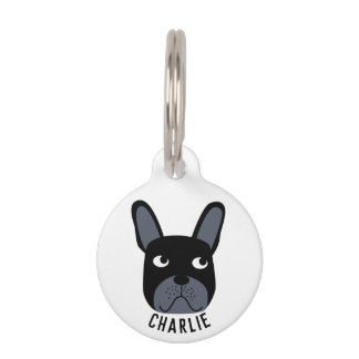 Black French Bulldog Pet Tag