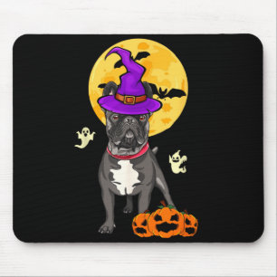 Black French Bulldog Witch Halloween Costume Dog Mouse Mat