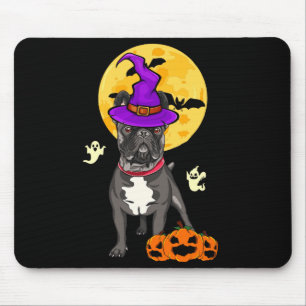 Black French Bulldog Witch Halloween Costume Dog Mouse Mat