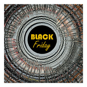 Black Friday advert with original spin art Poster