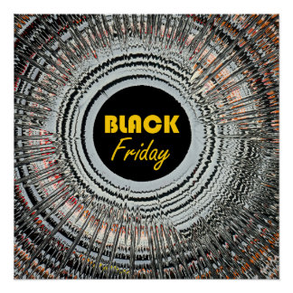 Black Friday advert with original spin art Poster