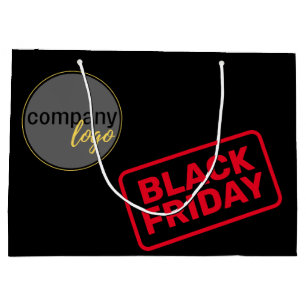 BLACK FRIDAY BUSINESS COMPANY OWN LOGO SHOPPING LARGE GIFT BAG