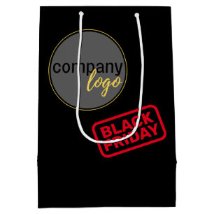 BLACK FRIDAY BUSINESS COMPANY OWN LOGO SHOPPING MEDIUM GIFT BAG