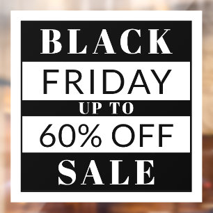 Black Friday Business Store Sale Discount Off Window Cling