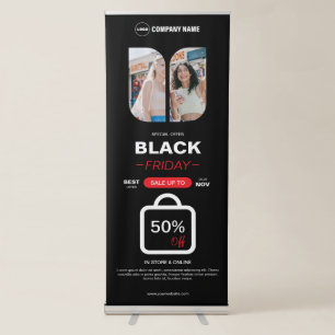 Black Friday Custom Vertical Retractable Banner