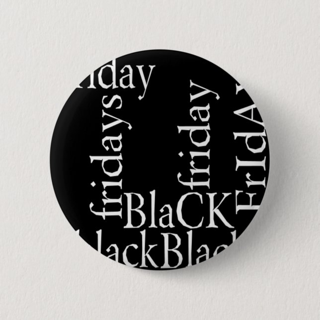 Black Friday Design 6 Cm Round Badge (Front)