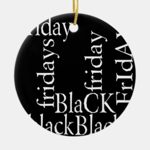 Black Friday Design Ceramic Tree Decoration
