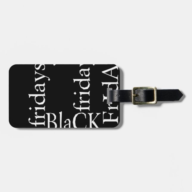 Black Friday Design Luggage Tag (Front Horizontal)