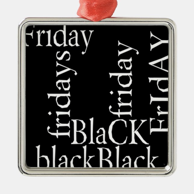 Black Friday Design Metal Tree Decoration (Front)