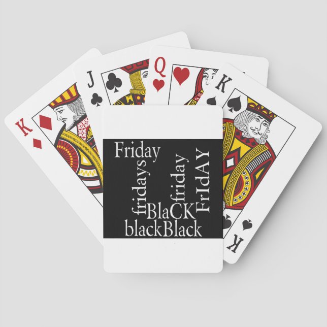Black Friday Design Playing Cards (Back)