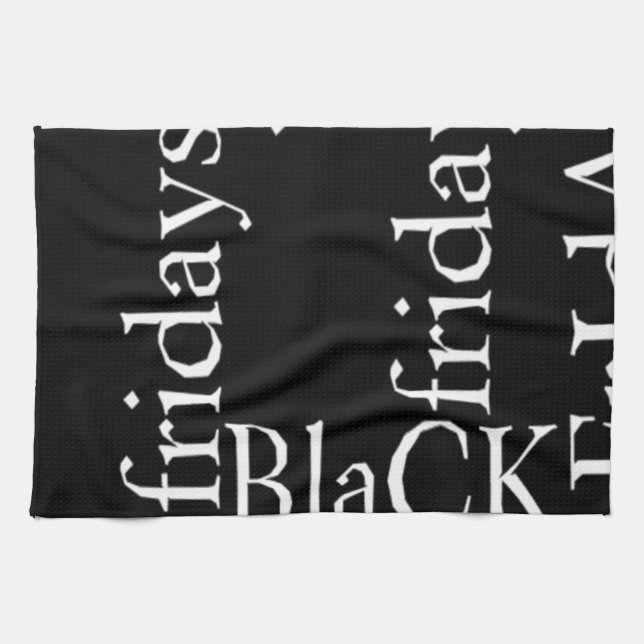 Black Friday Design Tea Towel (Horizontal)