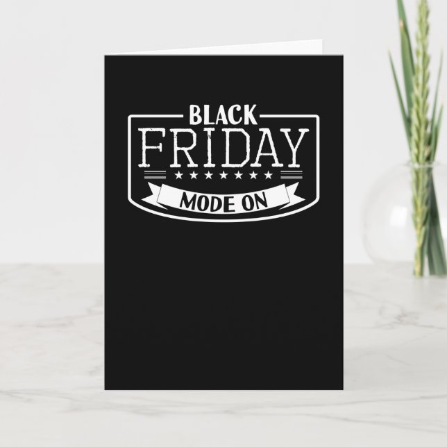 Black Friday Mode On Deal Shopping Card (Front)