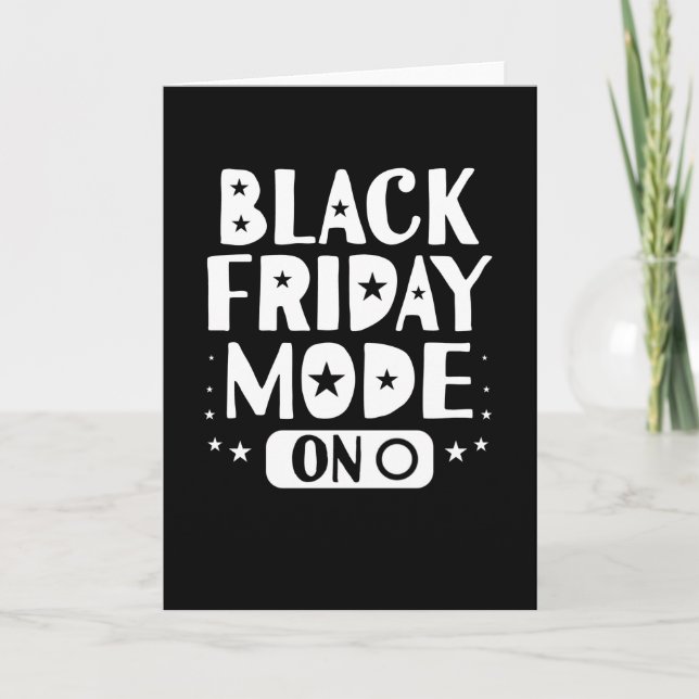 Black Friday Mode On Deal Shopping Card (Front)