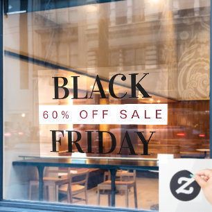 Black Friday Modern Typography Professional Window Cling