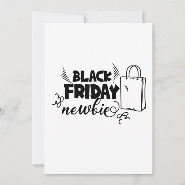 Black Friday Newbie Shopping Funny Shopper Save The Date (Front)