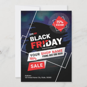 Black Friday Promotional Sale Flyer Invitation