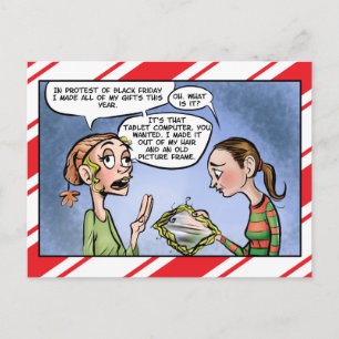 Black Friday Protest Homemade Gift Greeting Postcard