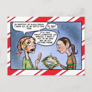 Black Friday Protest Homemade Gift Greeting Postcard