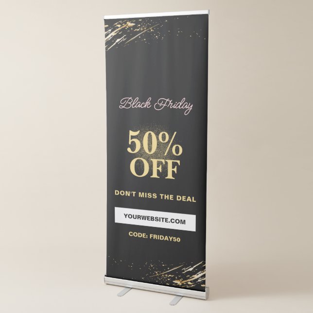 Black Friday Sale 50% OFF Vertical  Retractable Banner (3/4)