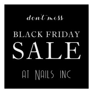 BLACK FRIDAY SALE BLACK WHITE RED MINIMAL RETAIL POSTER